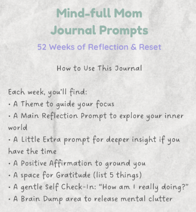 Free Sneak Peek of 52-week Journal